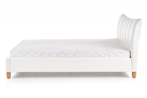 SANDY łóżko tapicerowane biały (2p=1szt)