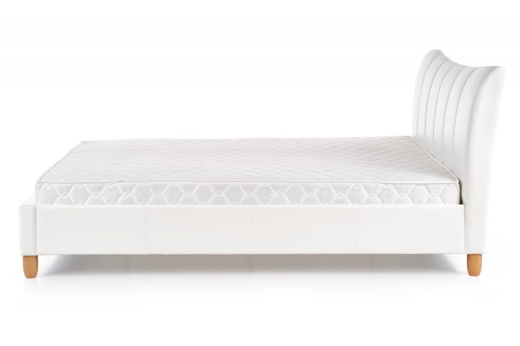 SANDY łóżko tapicerowane biały (2p=1szt)