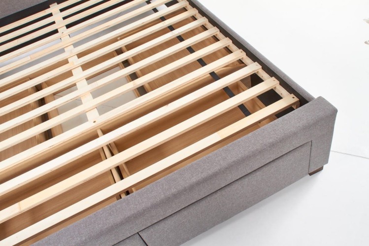 MODENA 140 cm łóżko tapicerowane z szufladami popiel (6p=1szt)