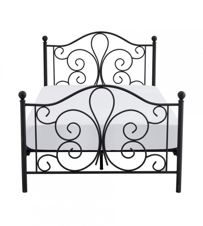 PANAMA 120 cm łóżko metalowe czarny (2p=1szt)