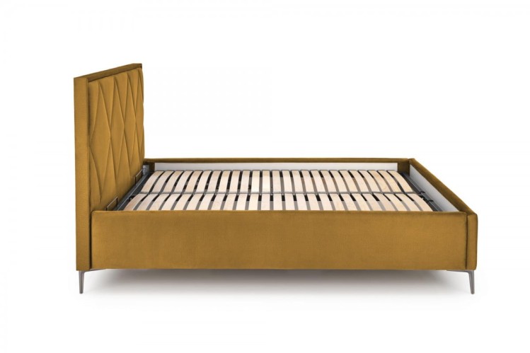 MODULO W4 łóżko 160 - wezgłowie musztardowy tap. Monolith 48 (1p=1szt)