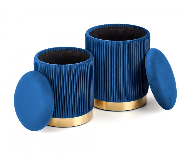 MONTY zestaw 2 puf, granatowy (1p=1kpl)