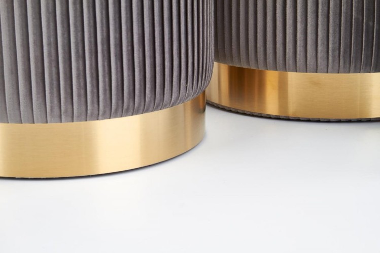 MONTY zestaw 2 puf, popielaty (1p=1kpl)