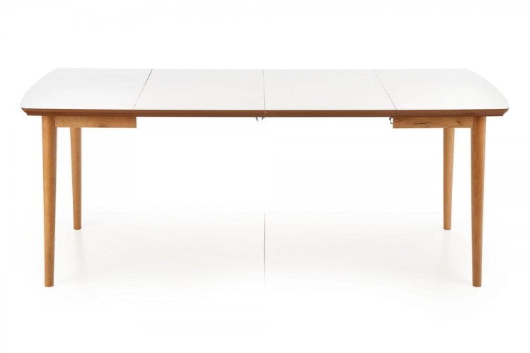 BARRET stół kolor blat - biały mat, nogi - dąb lefkas (90-190x80x75 cm) (1p=1szt)