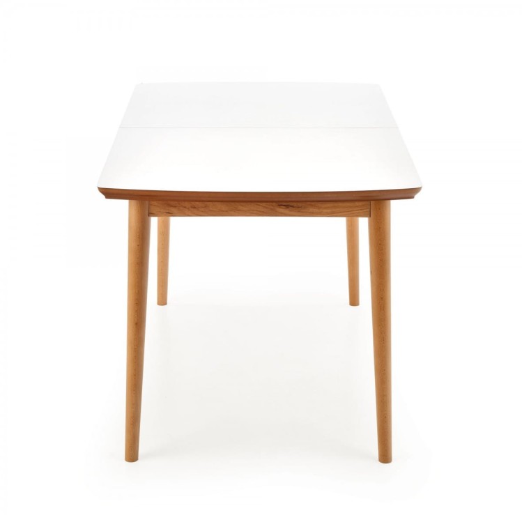 BARRET stół kolor blat - biały mat, nogi - dąb lefkas (90-190x80x75 cm) (1p=1szt)