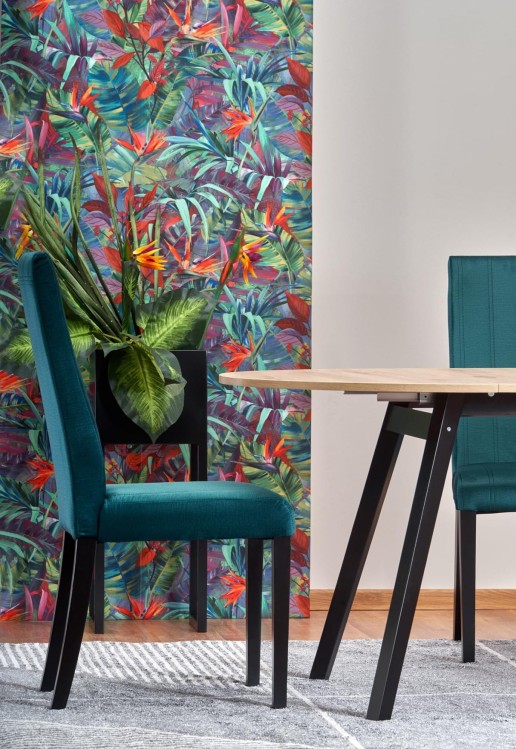 RUBEN stół kolor blat - dąb artisan, nogi - czarny (102-142x102x75 cm) (2p=1szt)