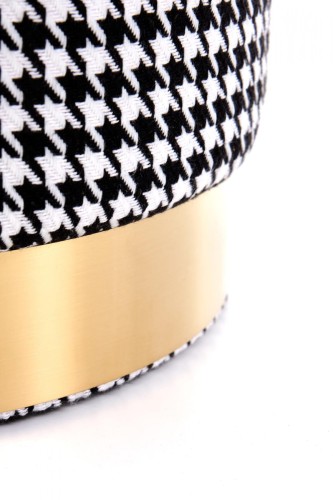 ARUNA pufa czarny/biały/złoty (1p=1szt)