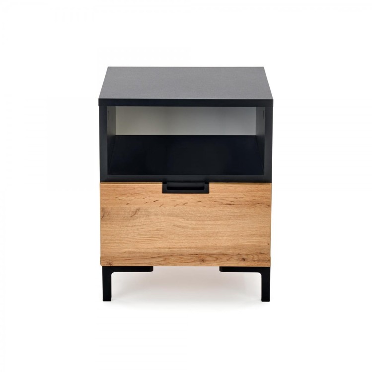 SILVIA szafka nocna, dąb wotan - czarny (1p=1szt)